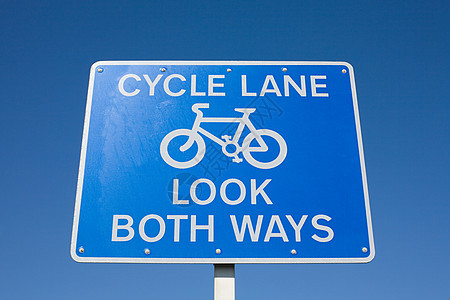 自行车道标志图片
