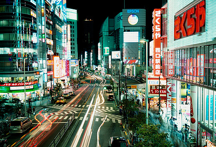 日本街道东京街背景
