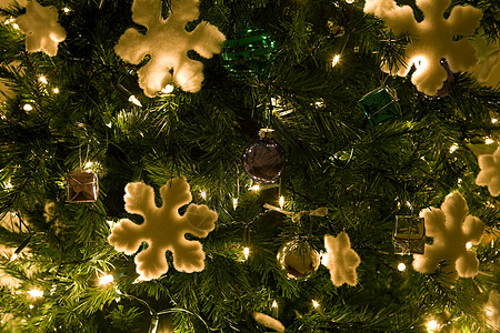 圣诞树上的装饰品图片