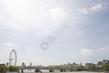 亨格福德大桥和伦敦眼图片