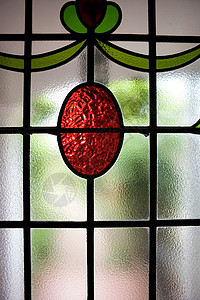玻璃窗特写门上的彩色玻璃窗背景