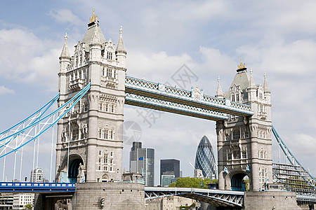 塔桥和伦敦城高清图片
