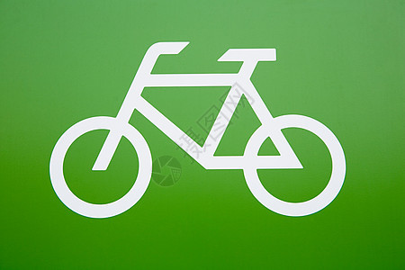 绿色自行车标识图片