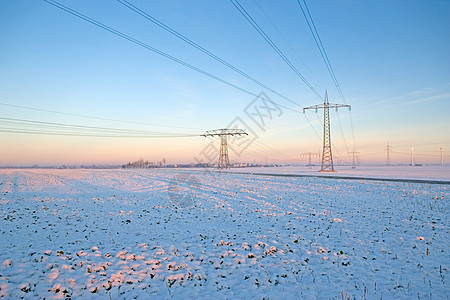 冬季电气塔图片