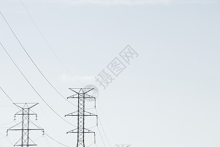 高压电线塔背景图片