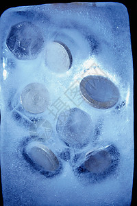 冻结的硬币背景图片