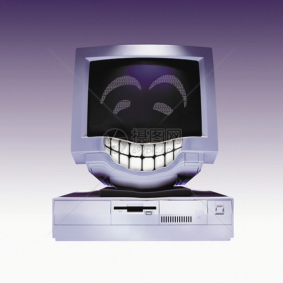 微笑的电脑图片