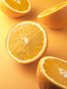 两半橙子图片