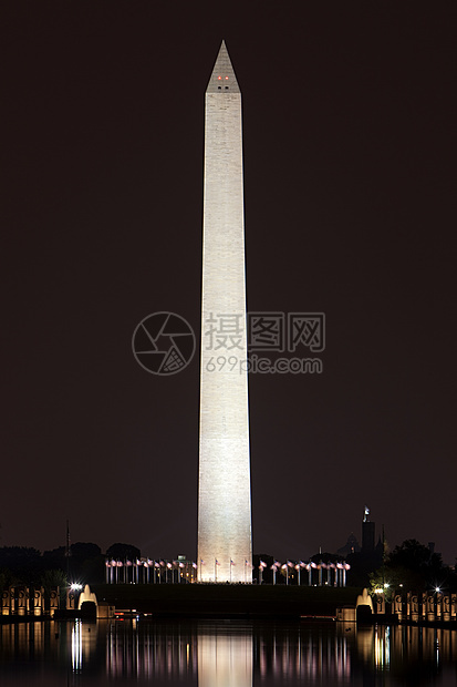 晚上的华盛顿纪念碑图片