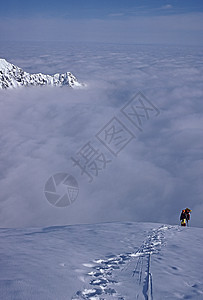 福克山登山者图片