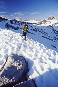 内华达山脉的登山者图片