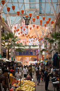 吉隆坡唐人街背景图片
