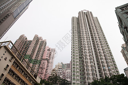 香港低角度公寓楼观图片