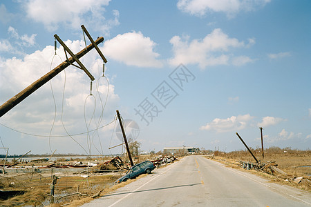 路易斯安那州卡梅伦卡特里娜飓风过后高清图片