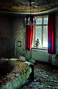 腐朽的卧室图片