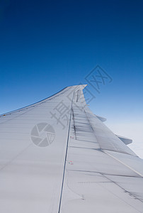 从商业飞机内部看飞机机翼图片