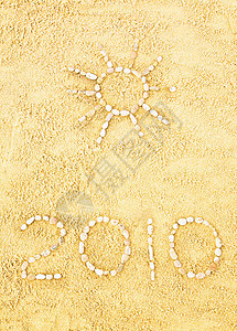 沙子里的日期和太阳图片