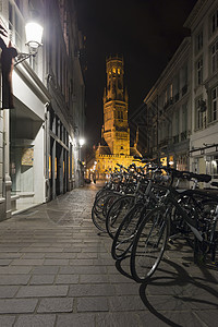 比利时市场广场布鲁日钟楼贝尔福图片
