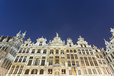 比利时布鲁塞尔夜景大广场信鸽历史建筑俯视图图片