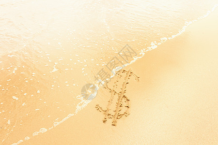 沙子上的美元符号图片