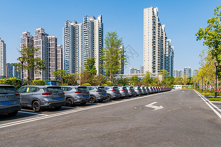 空旷的停车场背景图片