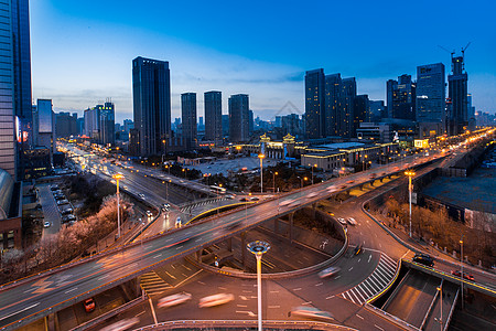 交通高架城市高架车流延时摄影背景