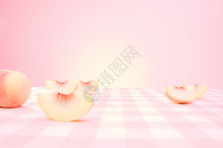 水蜜桃创意摆拍背景图片