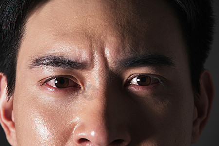 红色丝带遮住双眼高清背景图片女性双眼眼睛眉毛闭眼特写高清背景图片