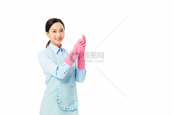家政服务女性戴手套图片
