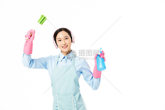 家政服务女性清洁玻璃图片