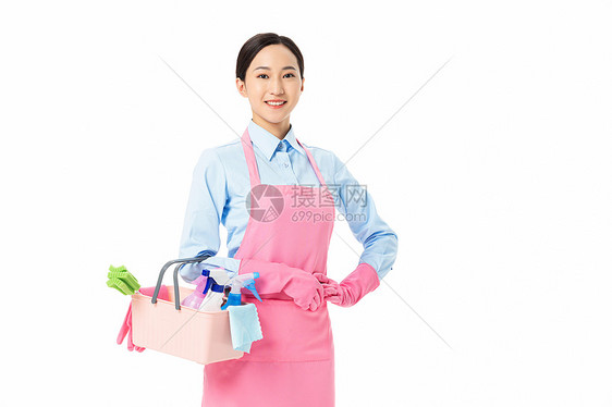 家政服务女性清洁准备图片