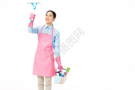 家政服务女性清洁擦拭图片