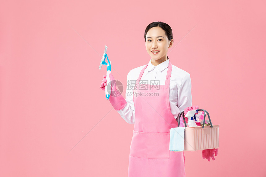 家政服务女性手提清洁工具图片