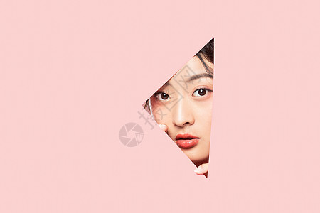 女性脸部局部细节特写背景