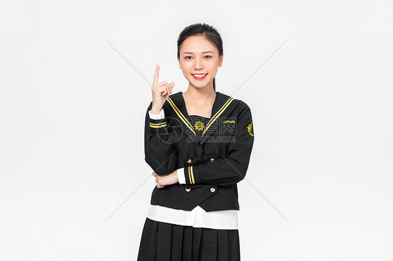 学院风大学生JK服美女形象图片