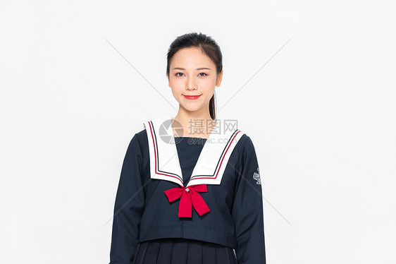  学院风大学生JK服美女形象图片