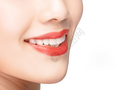女性唇部特写女性嘴唇口腔牙齿健康背景