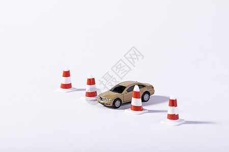 遵守交通规则模型汽车安全停靠背景
