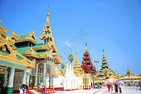 缅甸仰光大金塔背景图片