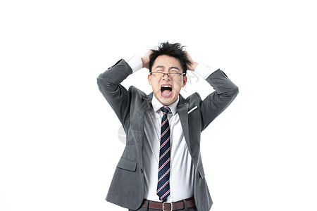商务男性工作抓狂烦恼图片素材