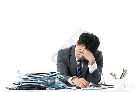 商务男性工作疲惫劳累图片