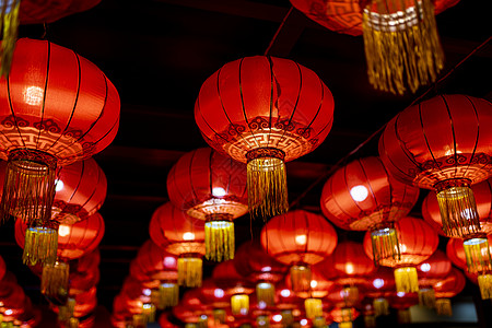 挂灯笼北京红灯笼年味背景