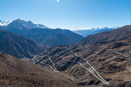 西藏自治区昌都地区昌都市怒江72拐航拍图片