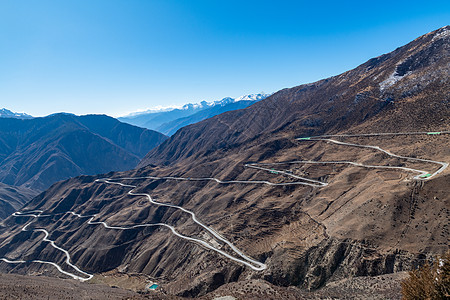 西藏自治区昌都地区昌都市怒江72拐航拍背景图片