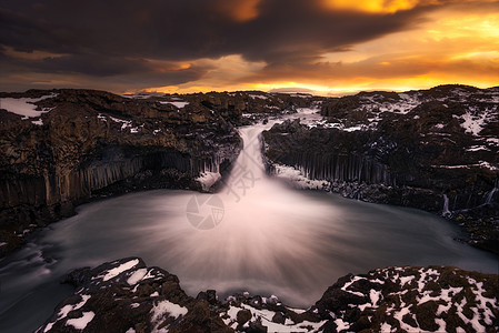 冰岛众神瀑布山川河流瀑布风光图片