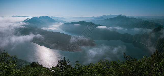 雪山瀑布山川河流风光背景