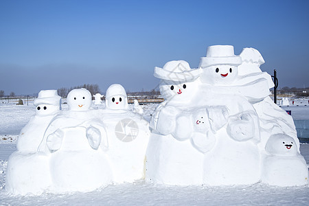  哈尔滨雪人谷背景图片