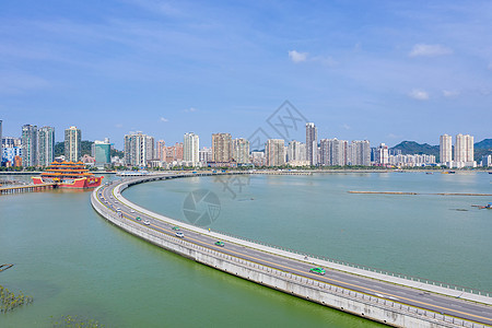 珠海海滨路风光背景图片