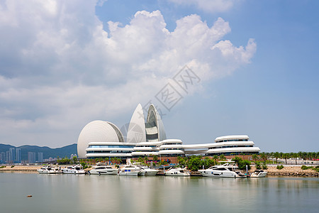 珠海日月贝珠海地标日月贝大剧院背景