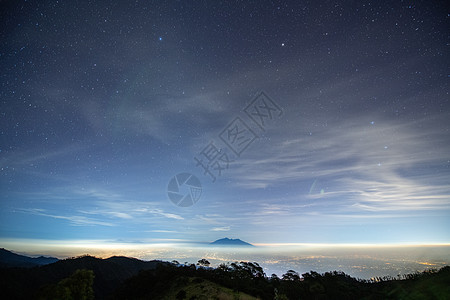 印尼布罗莫火山星空背景图片